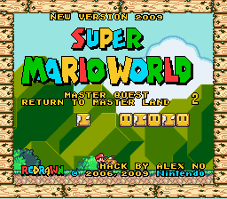 Super Mario World Master Quest 2 - Return to Master Land Title Screen